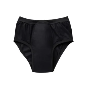 incontinentie slip heren zwart voorkant
